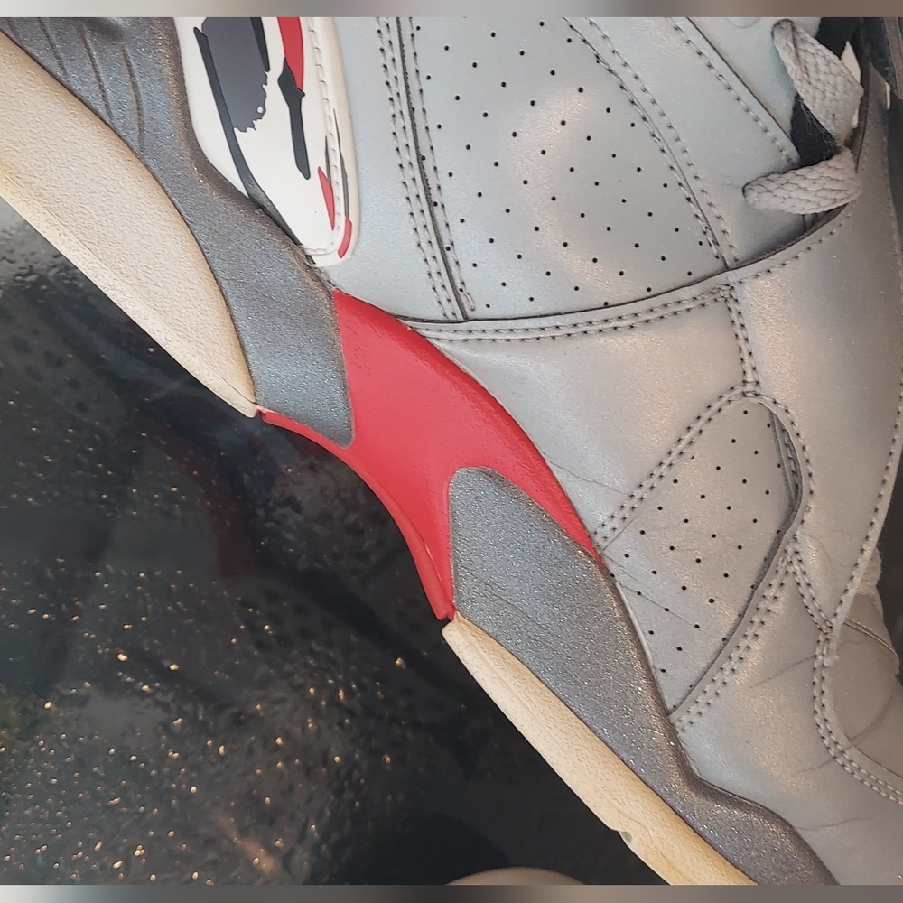 Nike Air Jordan 8 Retro "Reflections of a Champion" Refelctive Gray Sneakers 8.5 - Picture 14 of 14